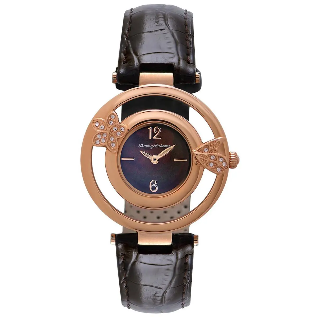 TB2141 Mother of Pearl Dial Leather Strap Women`s Watch by Tommy Bahama