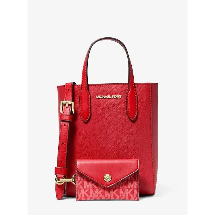 Michael Kors Vincent Ex-sm Saffiano Leather Crossbody Bag with Card Case