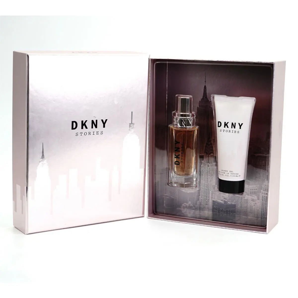 Dkny Stories Eau De Parfum 1.7 Oz. Shower Gel 3.4 Oz. Regular Size