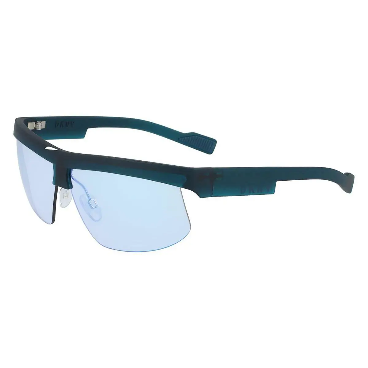 Dkny DK515S 330 Teal Sunglasses with Blue Mirror Lens Dkny Case