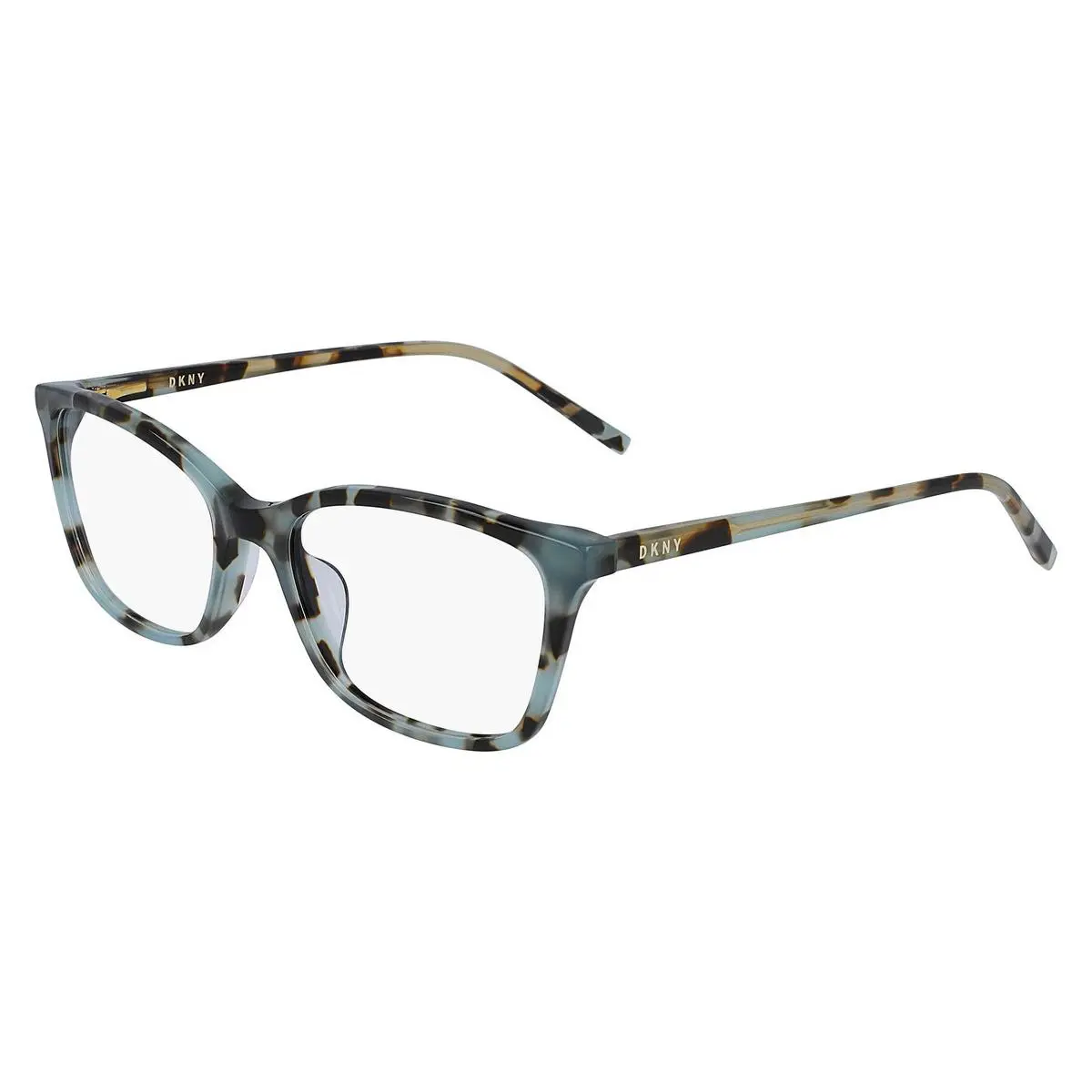 Dkny DK5013 Eyeglasses Women Teal Tortoise Rectangle 52mm