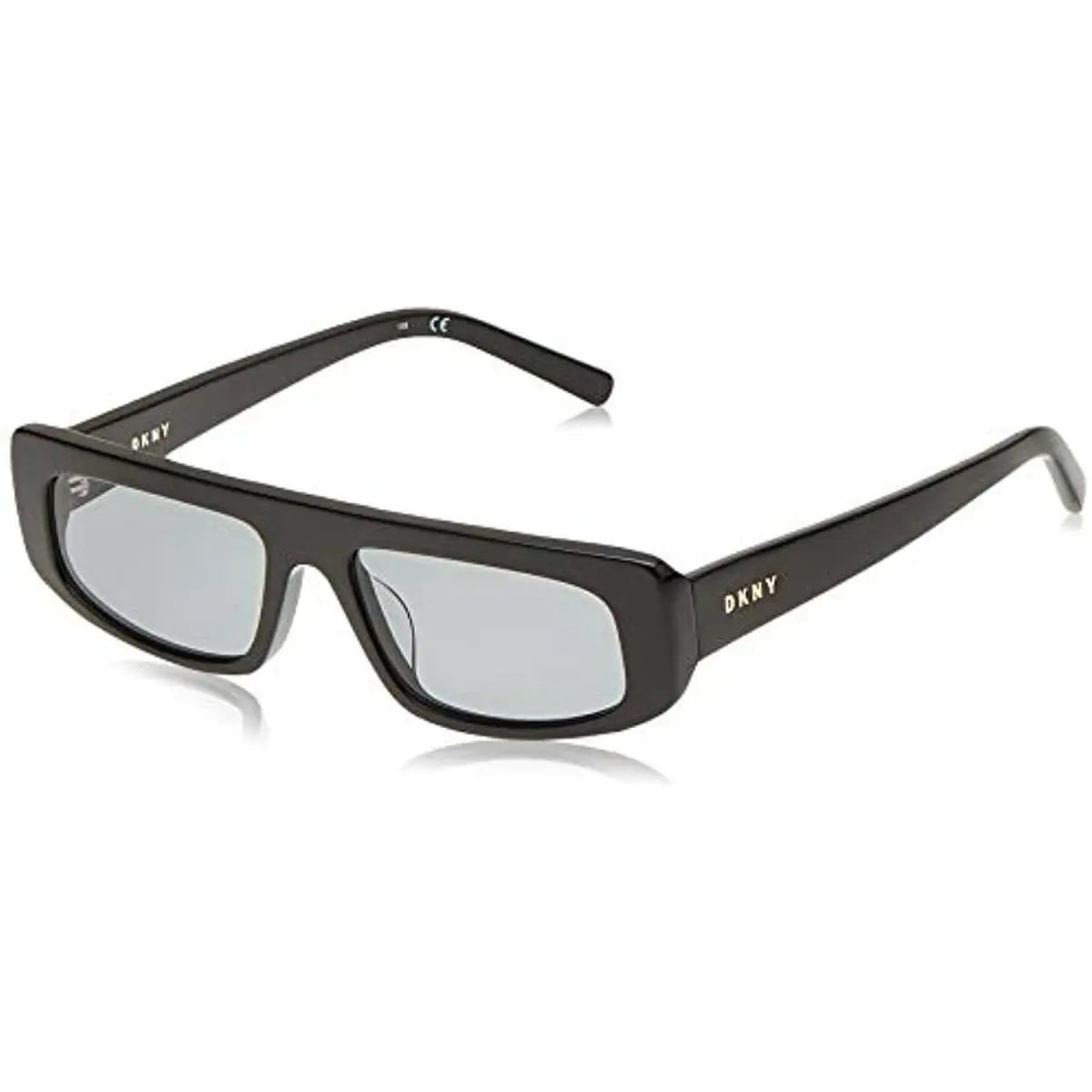 Dkny DK518S Black Rectangular Sunglasses 51mm with Blue Lenses Dkny Case by DKNY