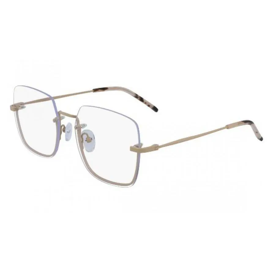 Dkny DK1001 272 Taupe Beige Rimless Eyeglasses Frame 54-17-135 Square 1001