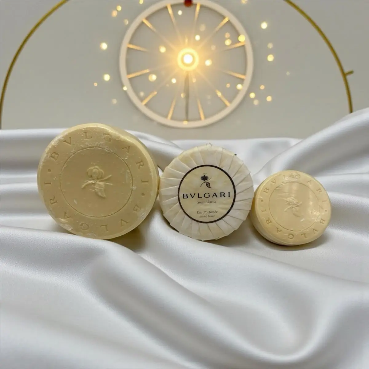 Lot of 3 Bvlgari Au The Blanc White Tea Savon Soaps Fragrance Vials