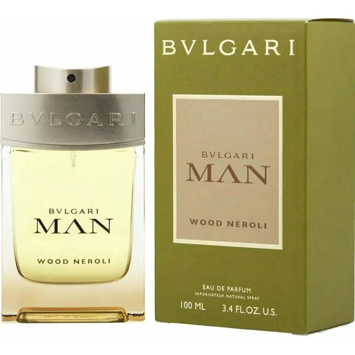 Bvlgari Man Wood Neroli 3.4 OZ Eau DE Parfum Spray Mens Cologne Bulgari Bent