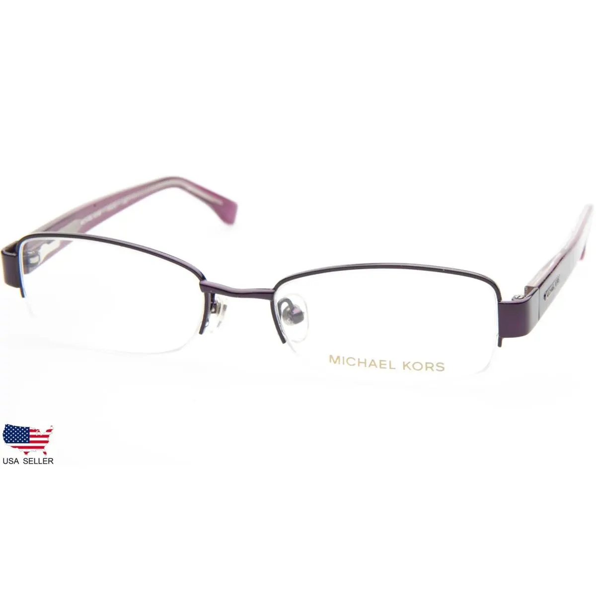 Michael Kors MK316 505 Plum Eyeglasses Glasses Metal Frame 50-17-130 B39mm