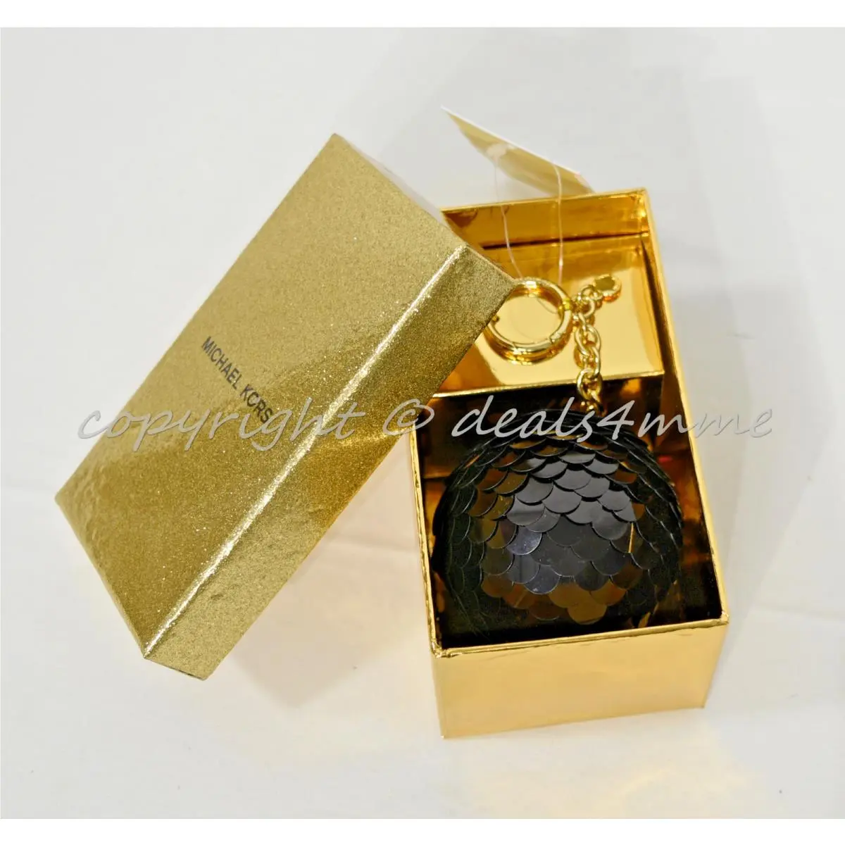 Disco Ball/pom Pom Handbag Charm in Black. Beautiful Accessory by Michael Kors