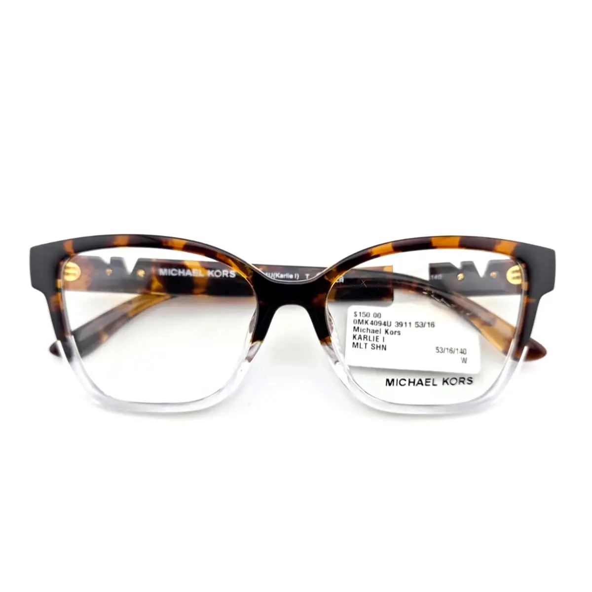 Michael Kors MK4094U Karlie I 3911 Tort Clear Women Eyeglasses Frames 53-16-140