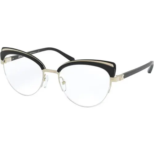 Michael Kors Norway MK3036 Eyeglass Frames 1014-53 - Light Gold Black