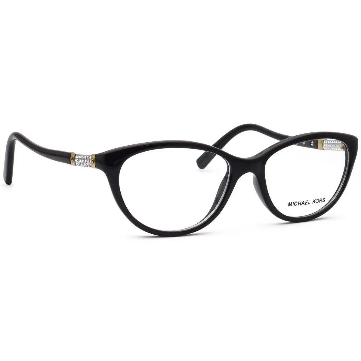 Michael Kors Eyeglasses MK 4021B Portillo 3045 Black Crystals Cat Eye 54 16 140