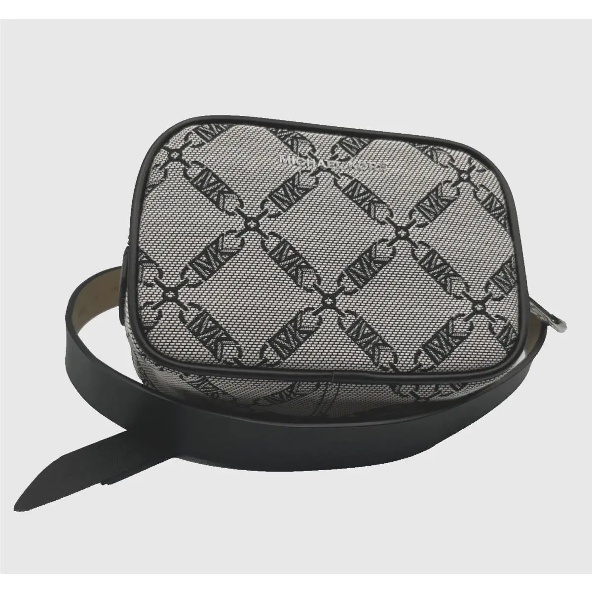 Michael Kors Women`s Logo Jacquard Fanny Pack Belt Bag - S / M - Black