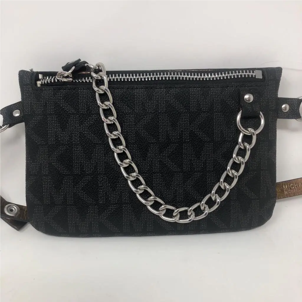 Womens Belt Bag Fanny Pack Black Signature Logo Zipper S by Michael Kors
