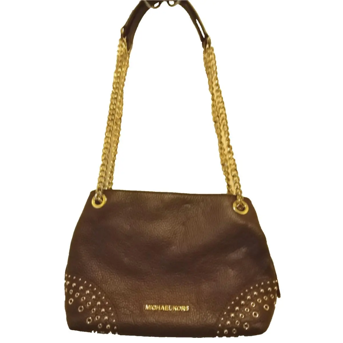 Michael Kors Med Jetset Gold Chain Messenger Bag Damson Leather P1337