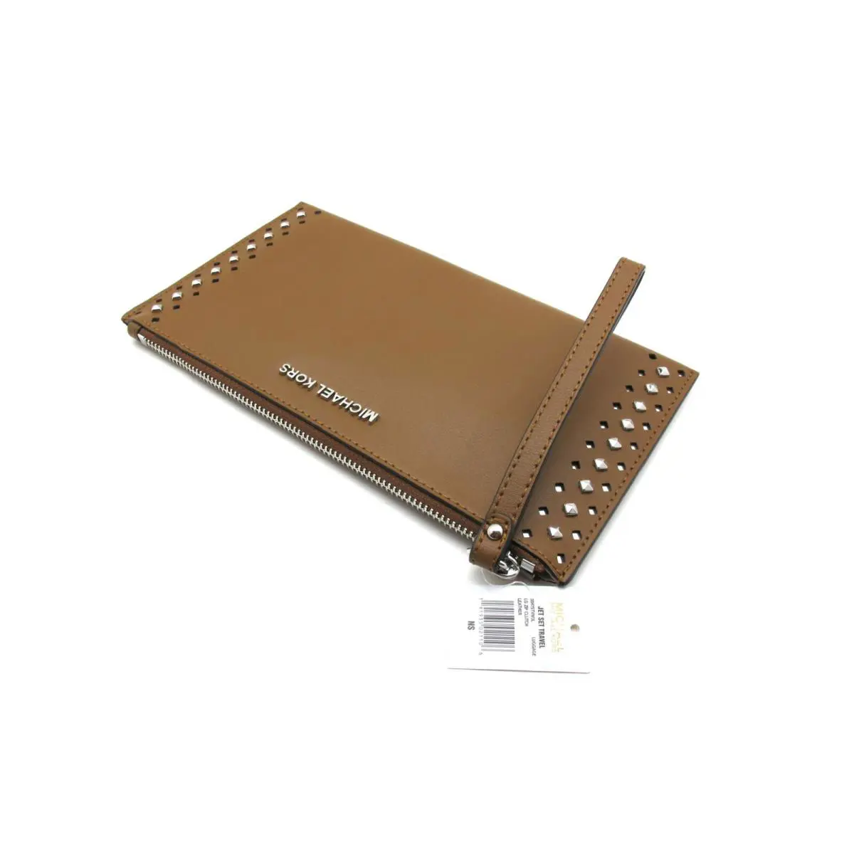 Michael Kors Jet Set Travel Large Zip Clutch Pyramid Stud Luggage