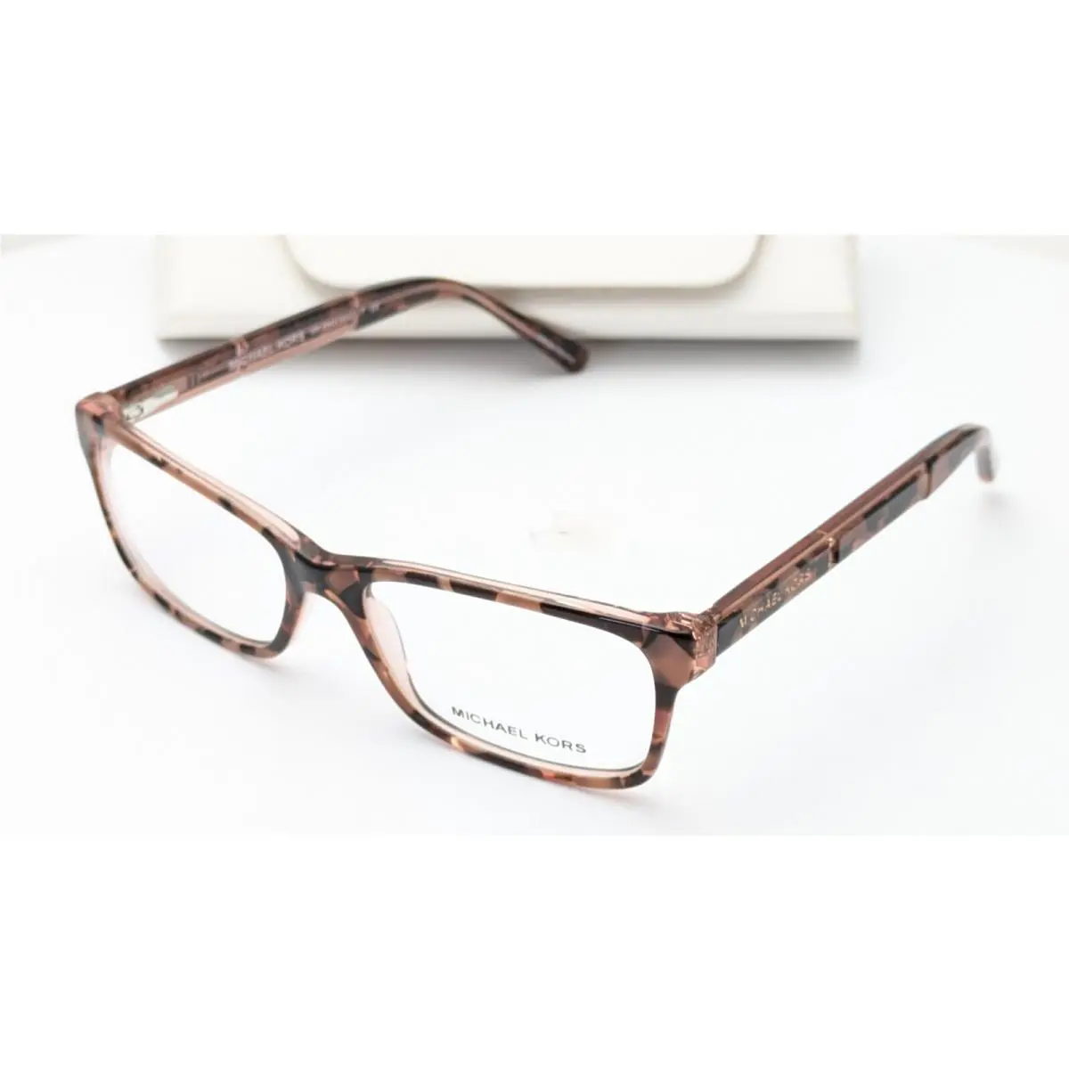 Michael Kors MK4043 3251 Kya Rectangle Pink Tort Graphic Womens Eyeglasses 51mm