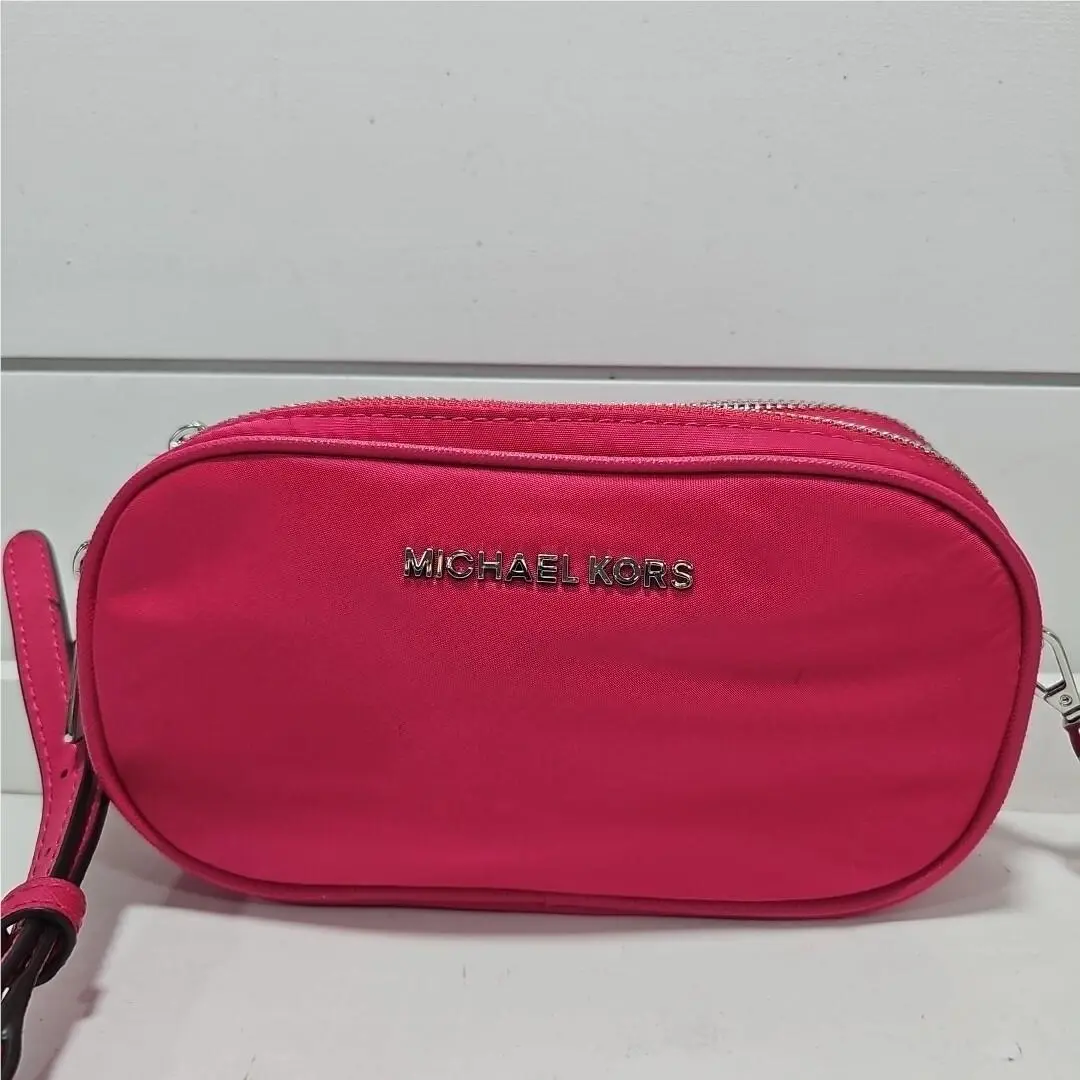 Michael Kors Double Zip Crossbody Bag Hot Pink Small Women’s Purse