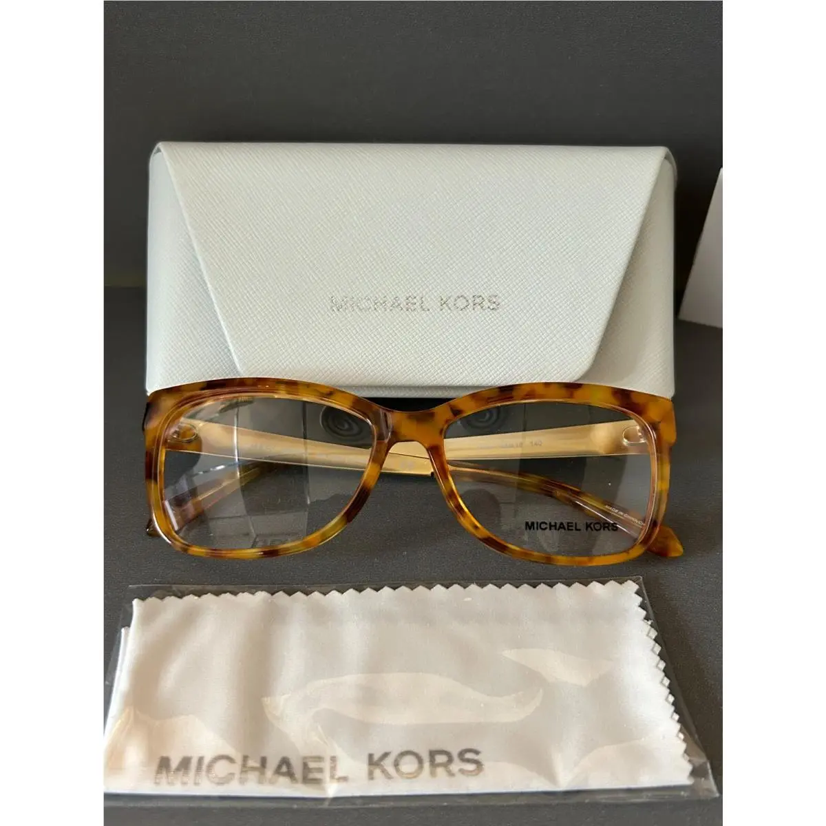 Michael Kors MK4064 Paloma Iii 3734 Womens Amber Tortoise Eyeglasses Frames 55mm