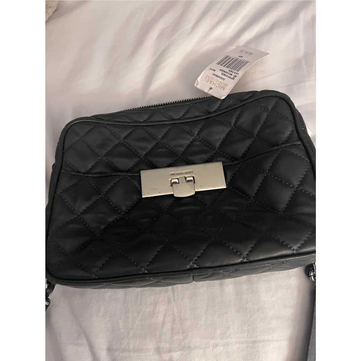 Michael Kors Navy Blue Jet Set Charm Crossbody Shoulder Bag