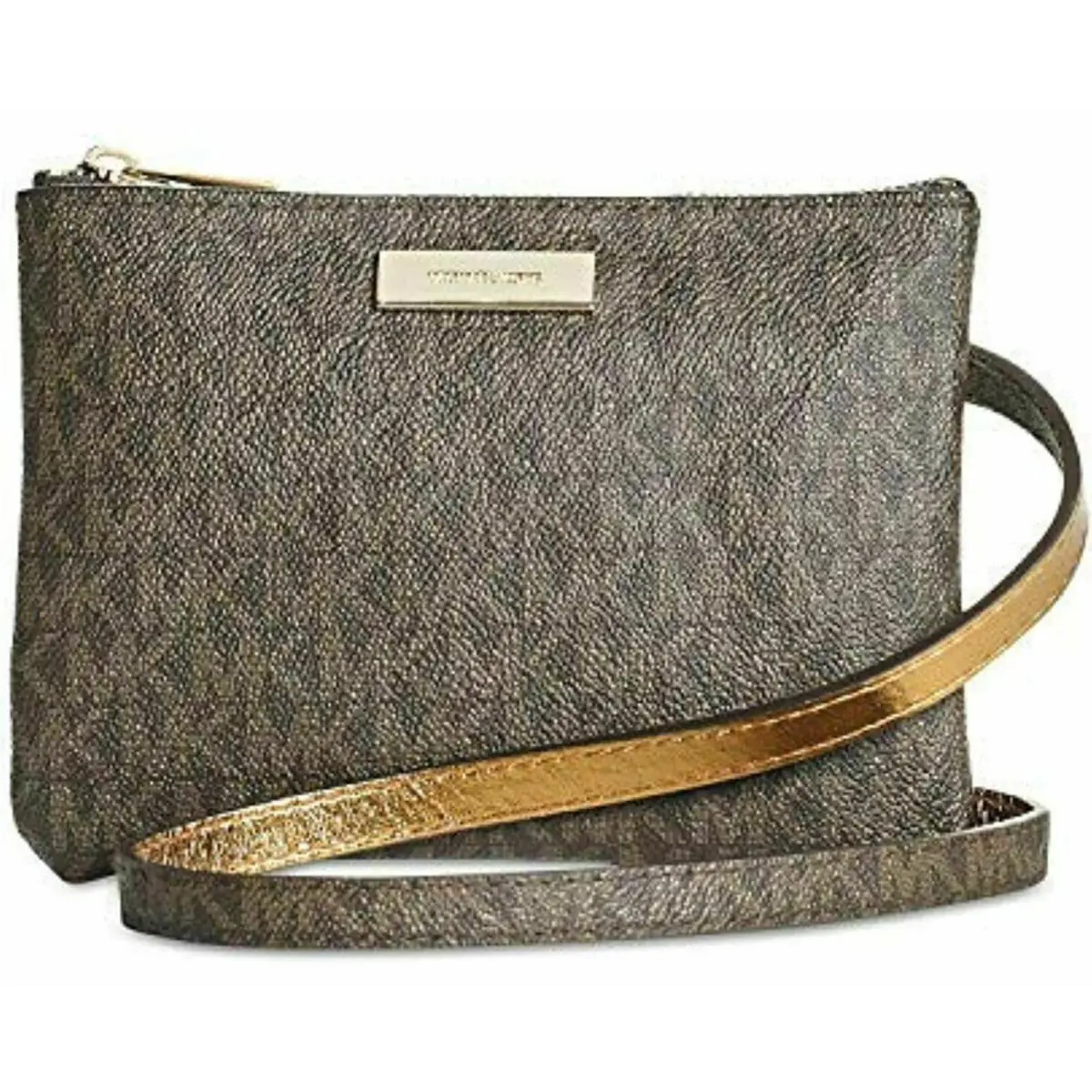 Michael Kors MK Signature Fanny Pack Chocolate Brown Size Large W/tags 100 - Exterior: Chocolate Brown