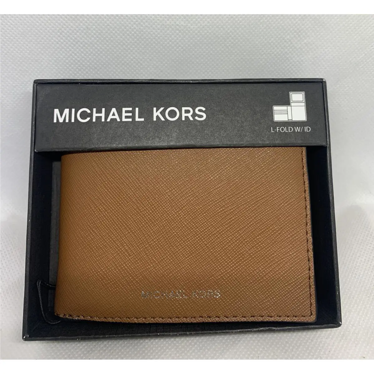 Kors Men’s Andy Leather L-fold Wallet with ID - Luggage