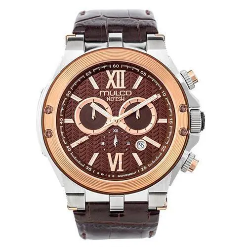 Mulco Nefesh Iconic MW1-35199-035 Brown Dial Brown Leather Band Analog Watch
