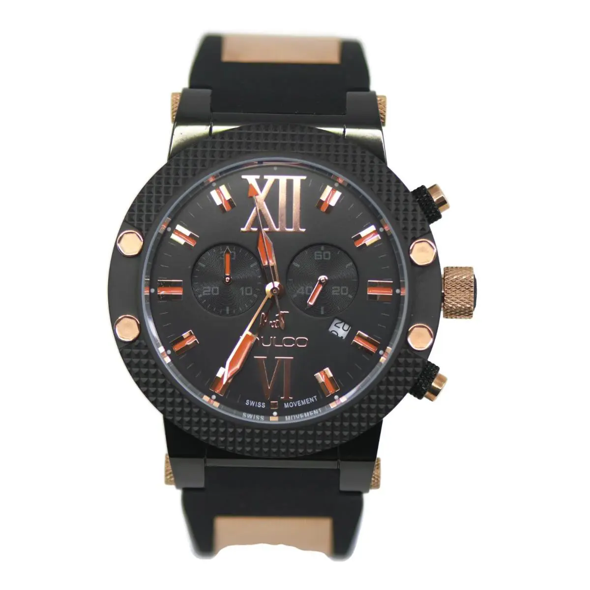 Mulco Nuit Two Tone Stainless Steel Watch MW311010028 - Dial: Black, Band: Black