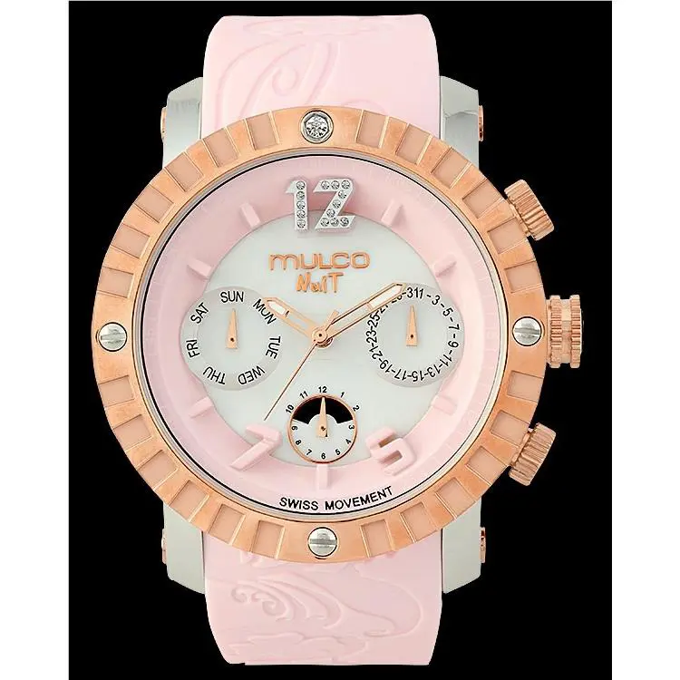 Unisex MW5-1876-813 Fashion Analog Swiss Movement Silicone Band Watch by Mulco