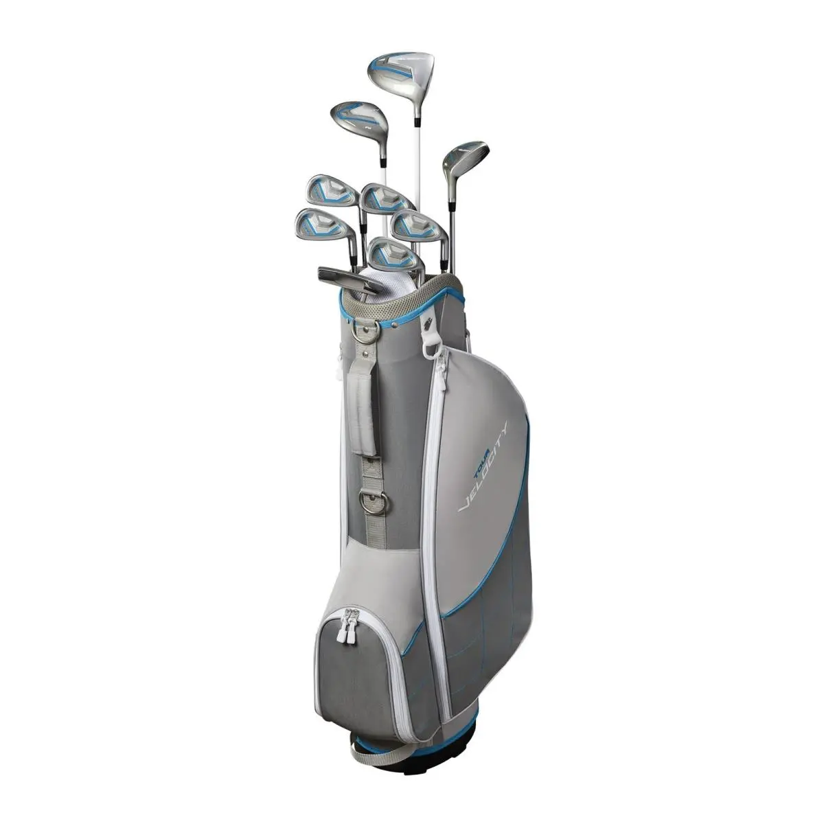 Wilson Tour Velocity Complete Golf Set with Stand Bag - Ladies Grey/blue