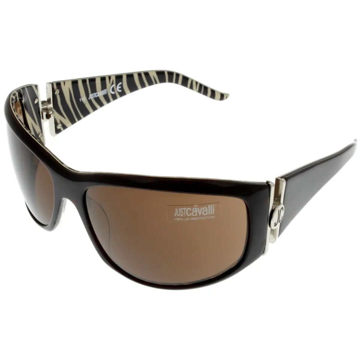 Sunglasses Women Brown Havana Wrap UV Protection JC204S 83E by Just Cavalli