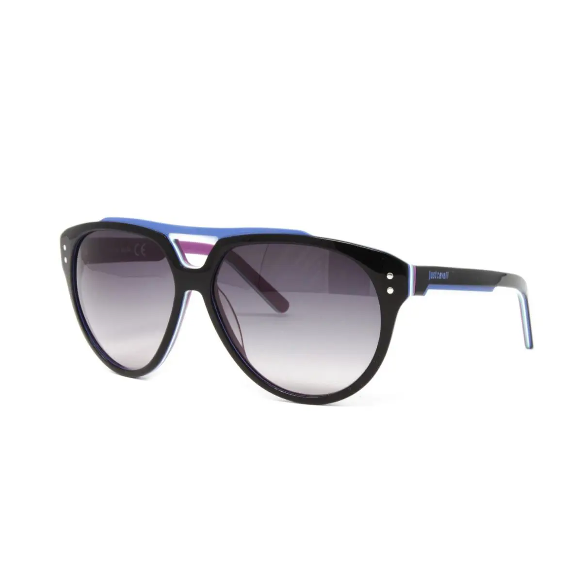 Sunglasses Unisex Pilot JC506S 05W Black/purple/blue 58mm by Just Cavalli