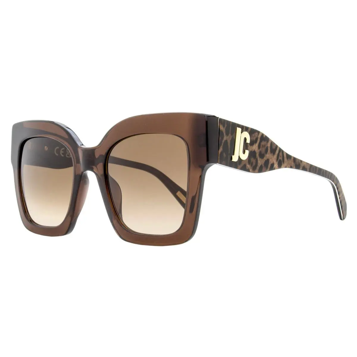 Just Cavalli Square Leopard Sunglasses SJC019K 0AAK Brown 52mm