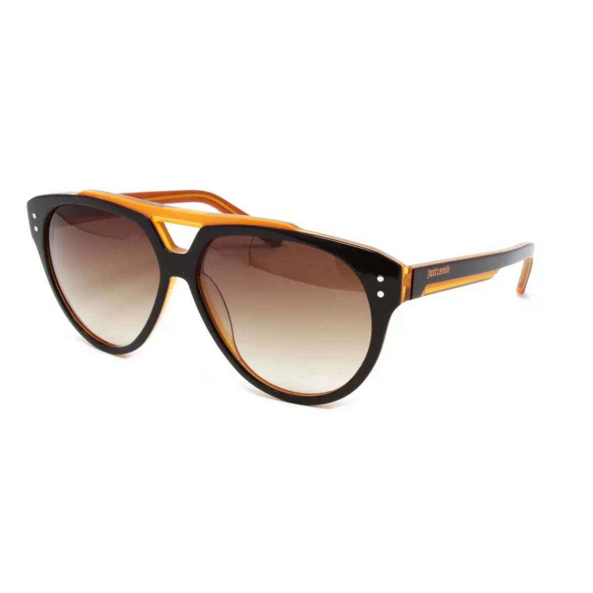 Sunglasses Unisex Pilot JC506S 05F Black/orange 58mm by Just Cavalli