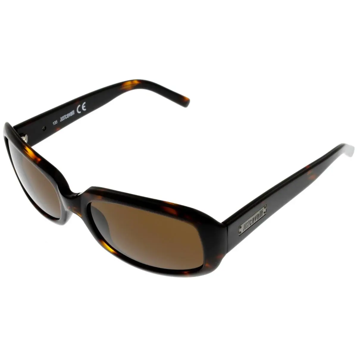 Sunglasses Women Brown Dark Havana Rectangular JC259S 52J by Just Cavalli