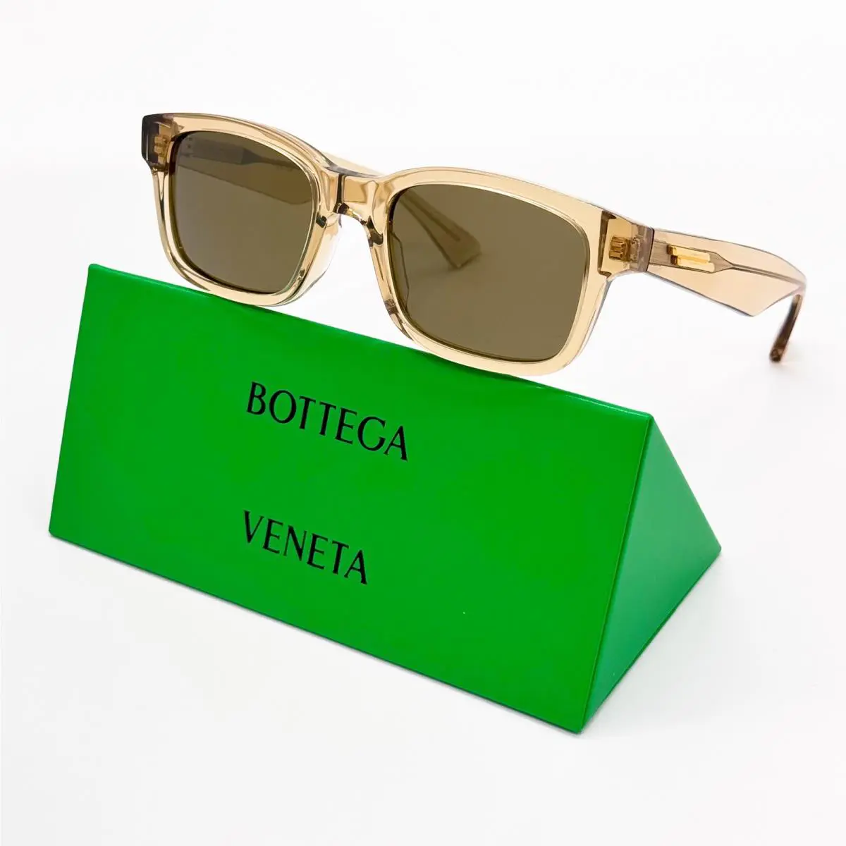Bottega Veneta BV1146S 004 Yellow Brown Unisex Sunglasses Bottega Veneta