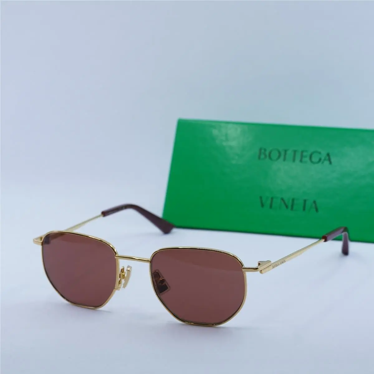 BV1301S 003 Gold/brown 50-19-145 Sunglasses by Bottega Veneta