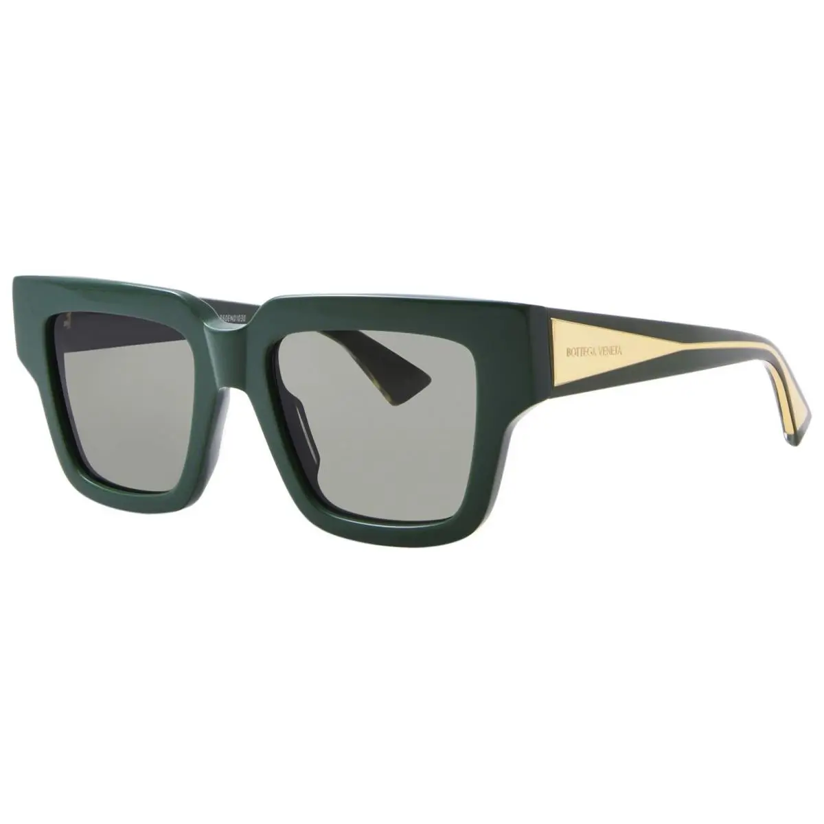 BV1276S 003 Sunglasses Women`s Green/crystal/gold/green Lens 52mm by Bottega Veneta