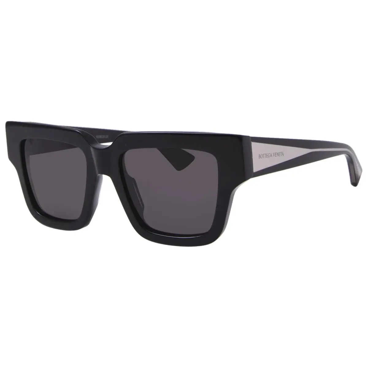 BV1276S 001 Sunglasses Women`s Black/grey Rectangle Shape 52mm by Bottega Veneta