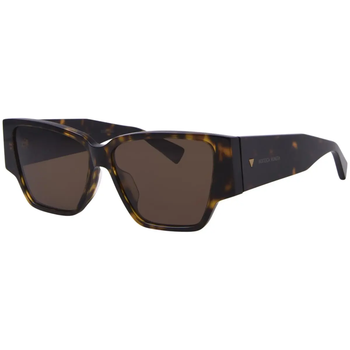 BV1285S 002 Sunglasses Women`s Havana/brown Rectangle Shape 57mm by Bottega Veneta