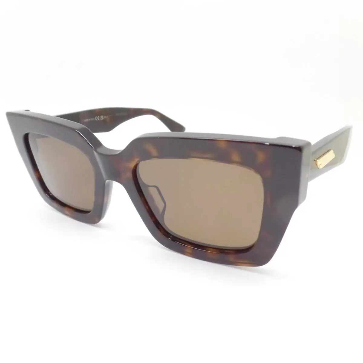 BV1212S Havana Gold Brown 002 Sunglasses by Bottega Veneta