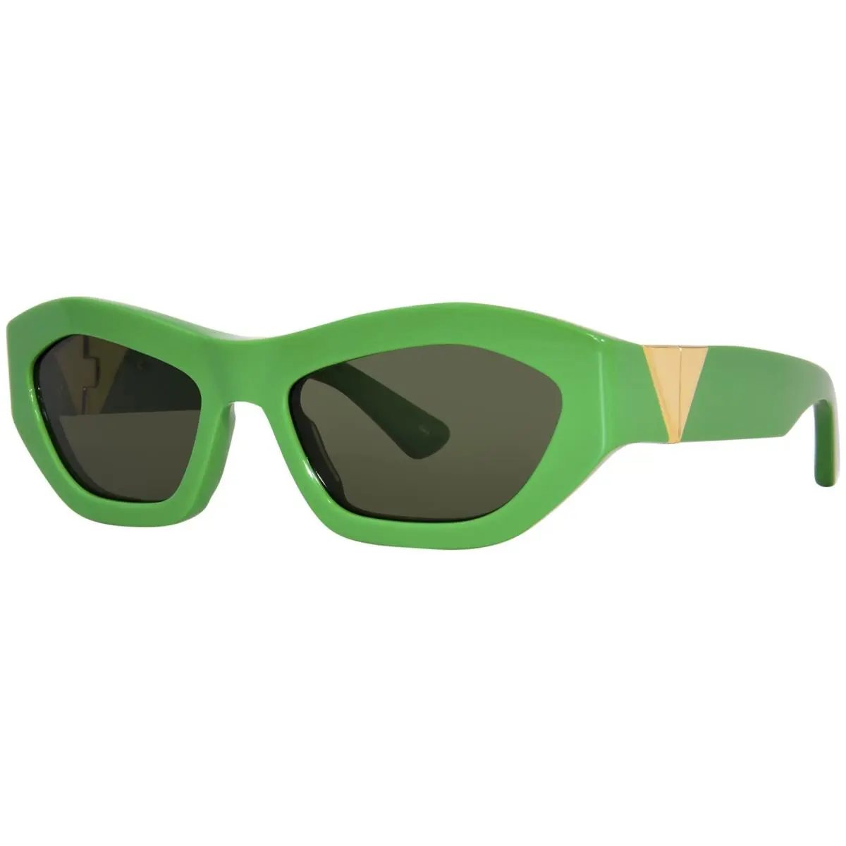 Bottega Veneta BV1221S 003 Sunglasses Women`s Green/gold/green Lenses 54mm
