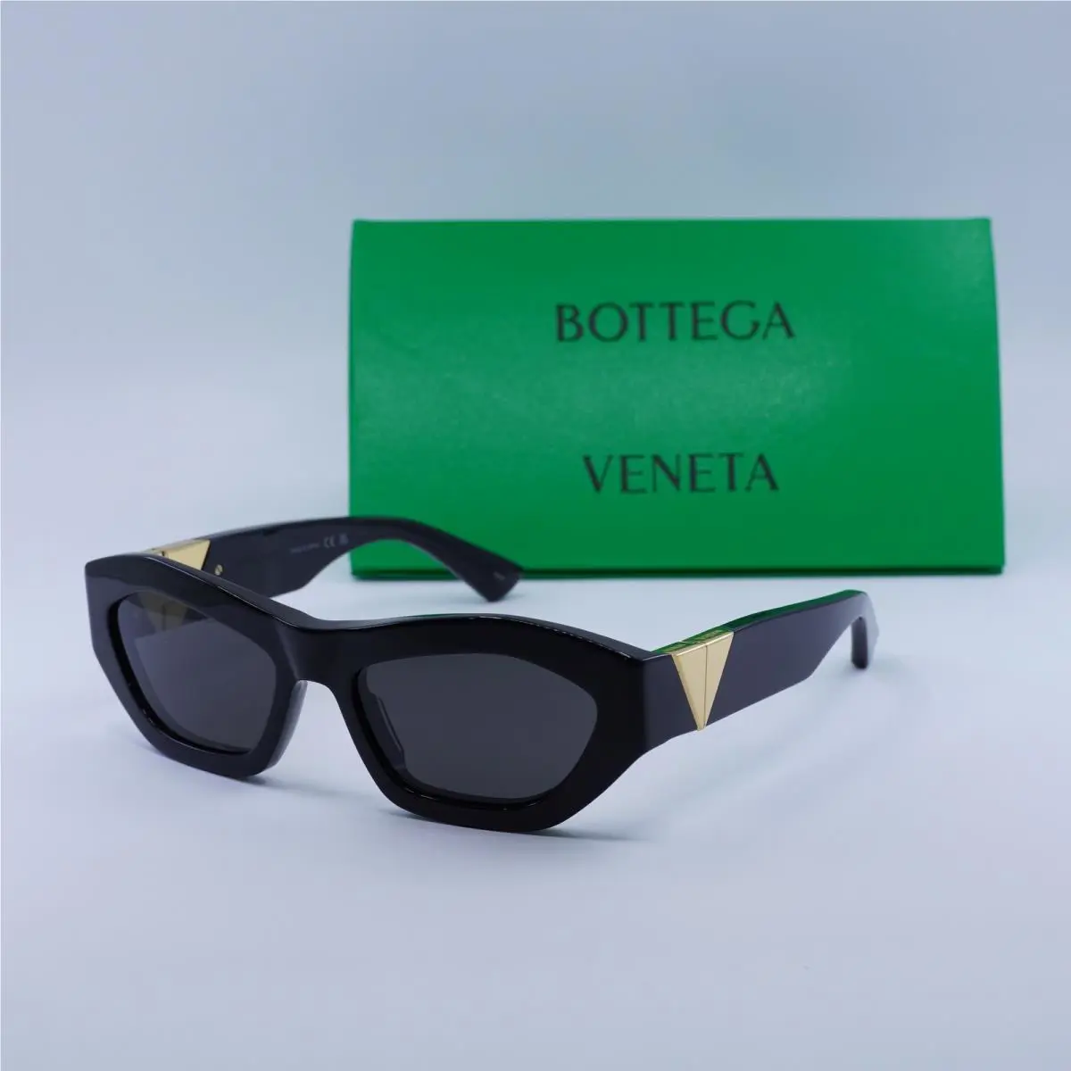 Bottega Veneta BV1221S 003 Sunglasses Women`s Green/gold/green Lenses 54mm - Frame: Green, Lens: Green