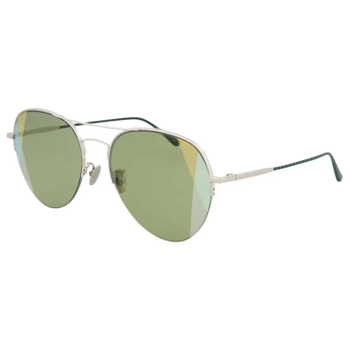 Bottega Veneta Unisex Sunglasses Silver Metal Aviator Frame BV0247S-30006485008