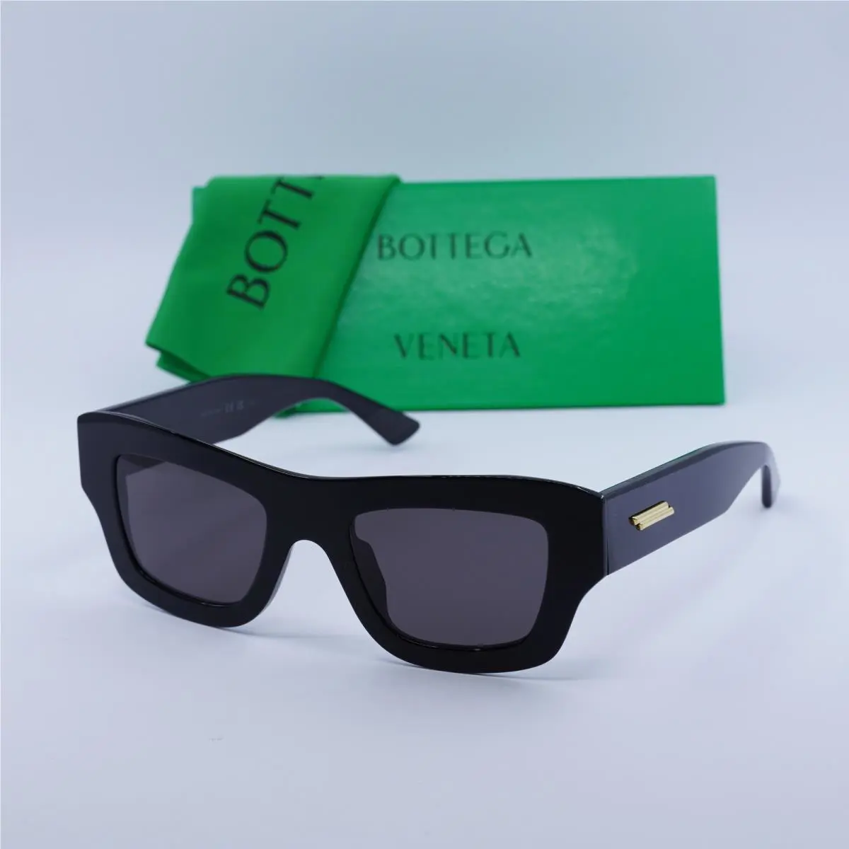 Bottega Veneta BV1357S 001 Shiny Black/grey 50-21-140 Sunglasses