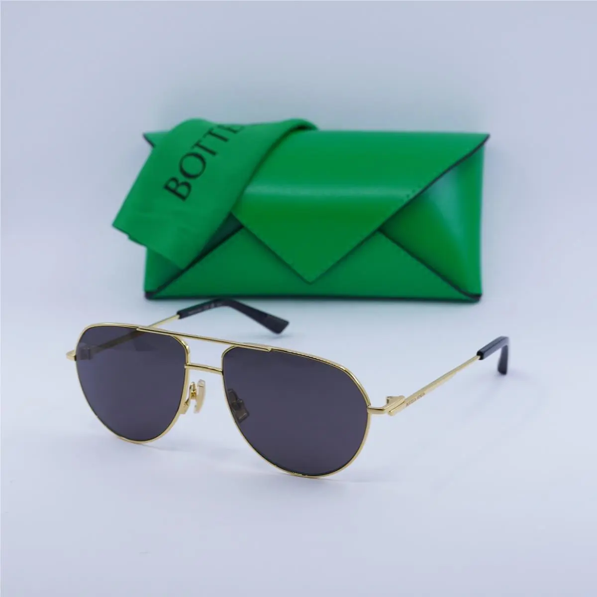 Bottega Veneta BV1302S 001 Gold/grey 57-15-145 Sunglasses