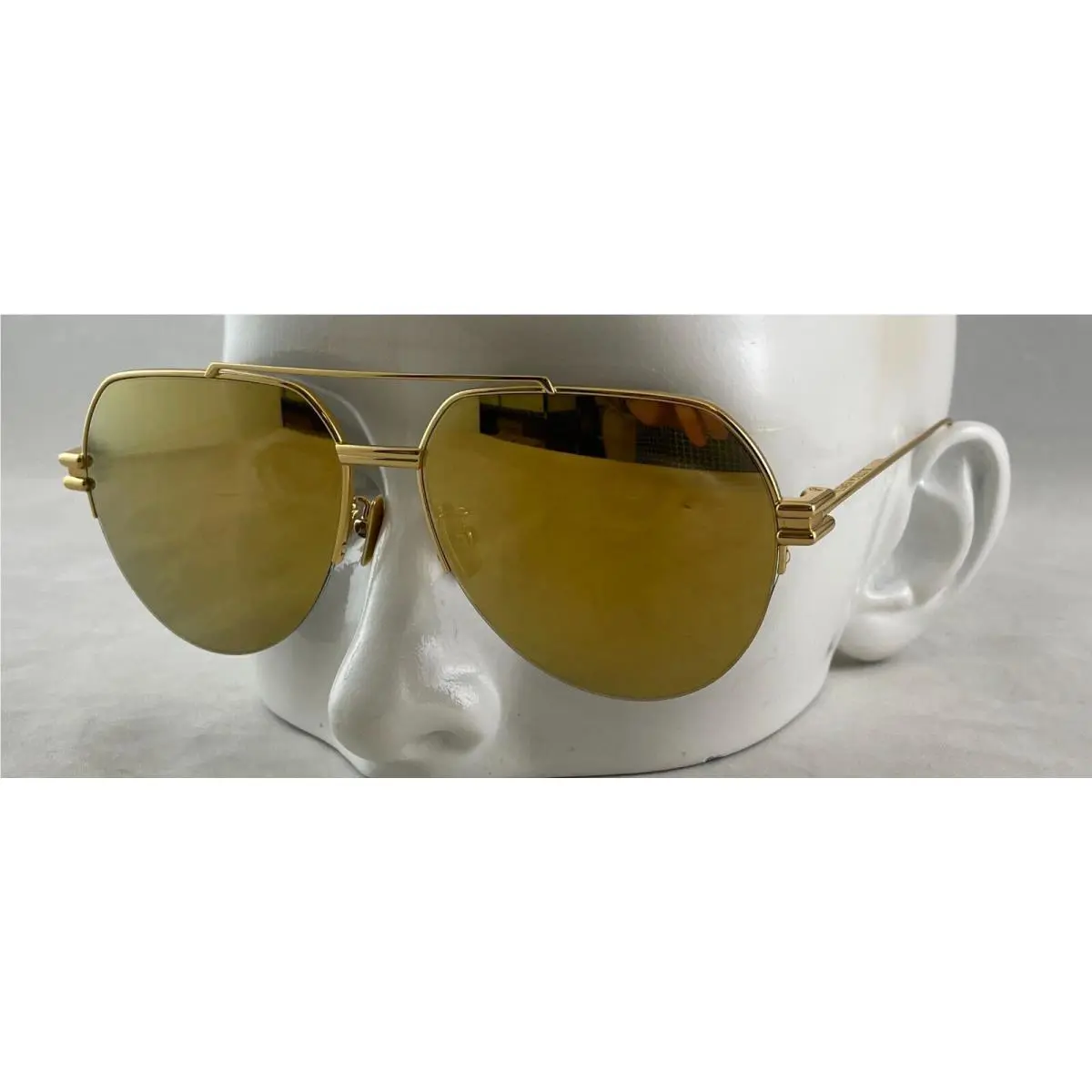 Bottega Veneta BV1046S BV 1046S 003 Gold Mirror 59-15-145