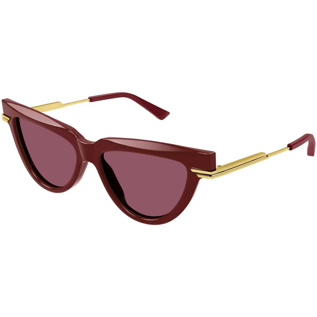 Bottega Veneta BV1265S Burgundy with Gold/red 003 Sunglasses
