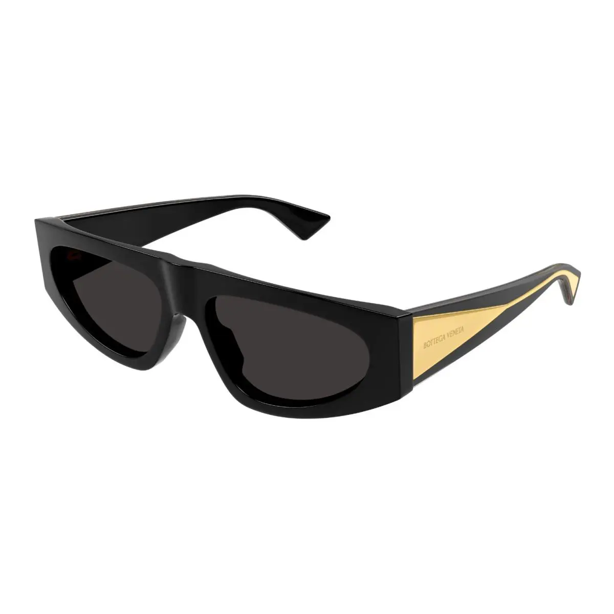 BV1277S Black with Gold/grey 001 Sunglasses by Bottega Veneta