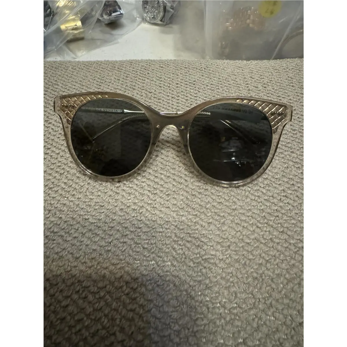 Bottega Veneta Women’s 50mm Round Core Sunglasses Gold