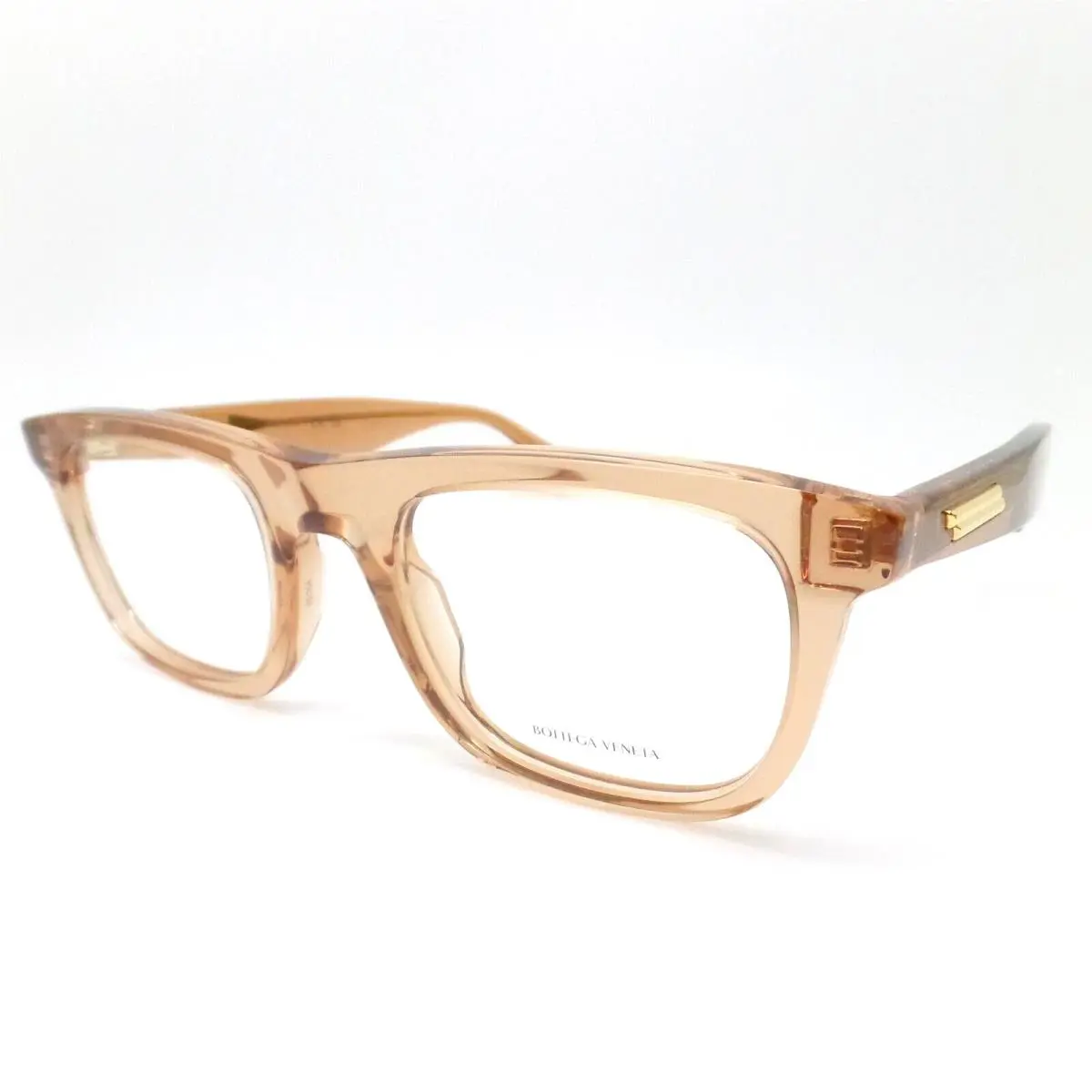 Bottega Veneta BV1129O 003 Transparent Beige 50mm Rx Frames