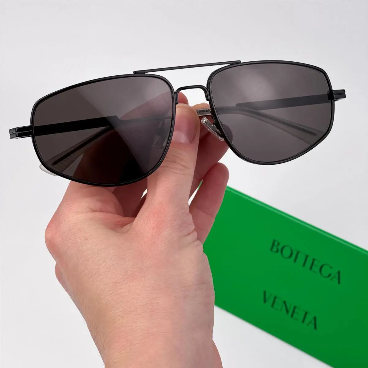 Bottega Veneta Women Sunglasses Black Grey Pilot BV1125S 001